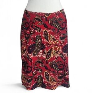 Paisley Patterned Pencil Skirt